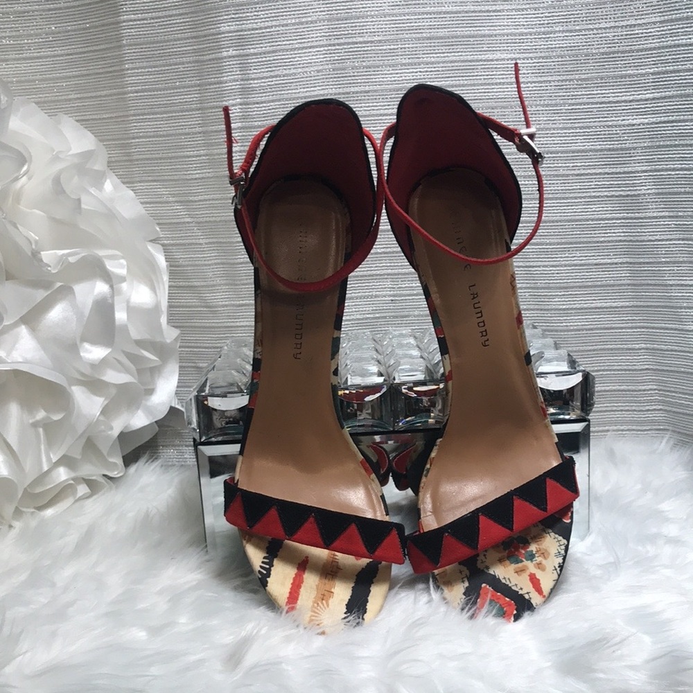 Chinese Laundry Aztec Tribal Print Heels